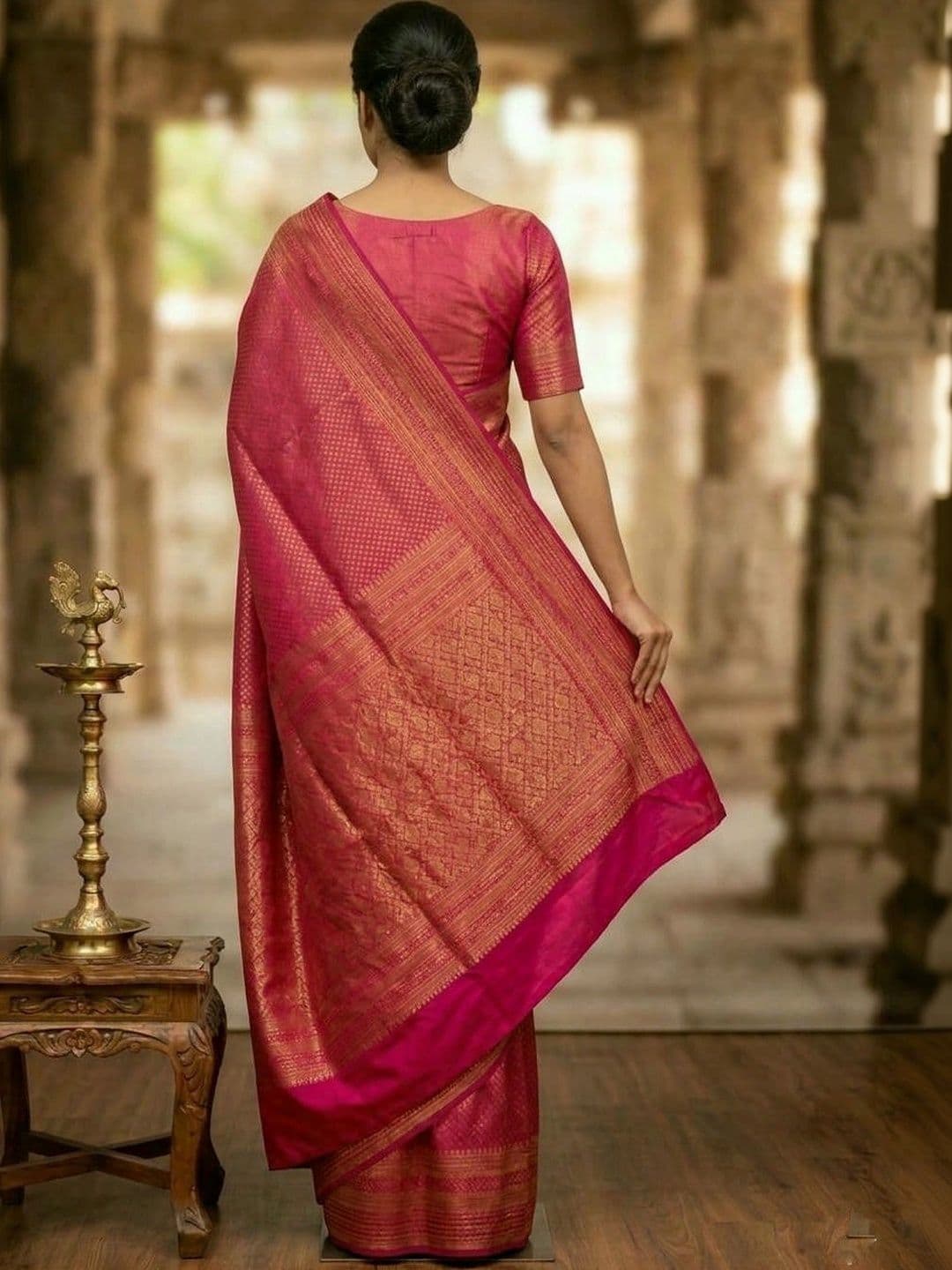 MITAL ENTERPRISE Woven Design Zari Art Silk Saree thumbnail 5