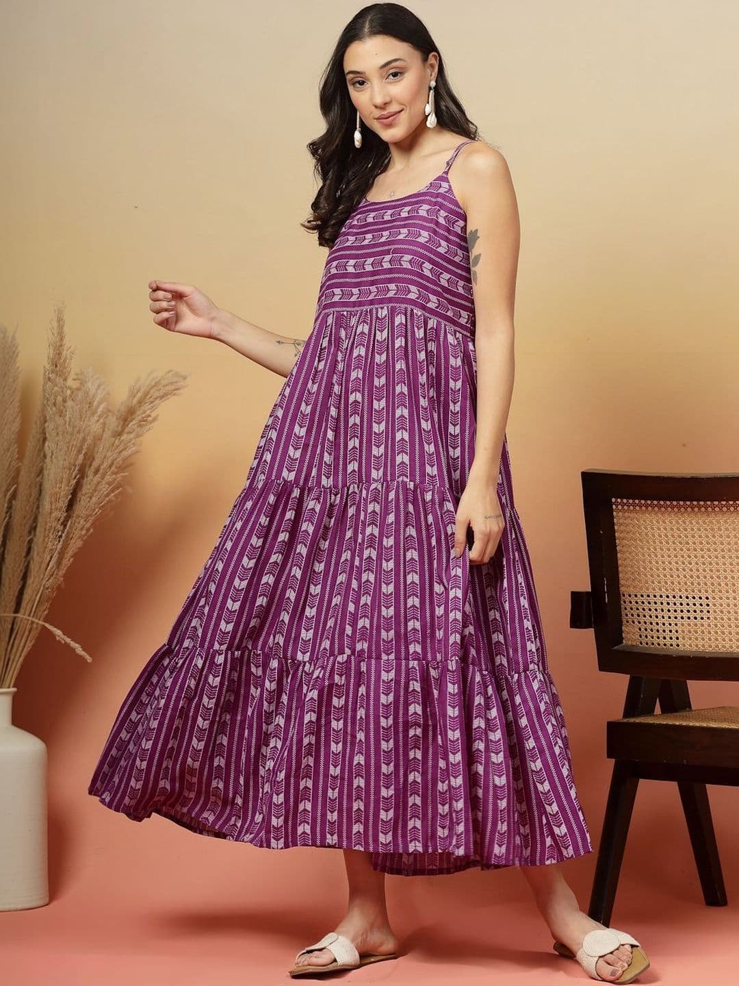 Stylum Print Fit & Flare Maxi Dress thumbnail 7