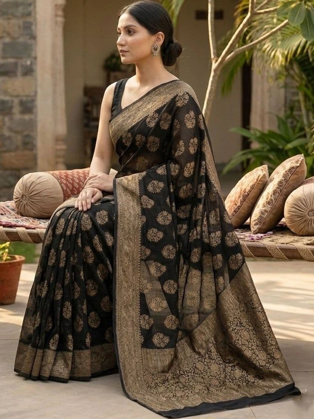 MITAL ENTERPRISE Woven Design Zari Art Silk Saree thumbnail 2