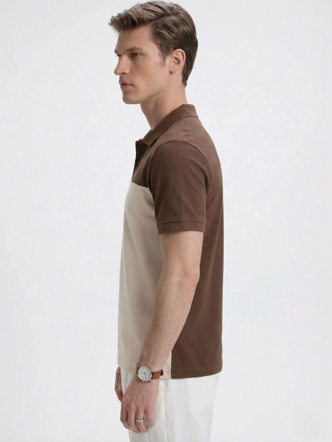 Kook N Keech Men Colourblocked Polo Collar T-shirt thumbnail 5