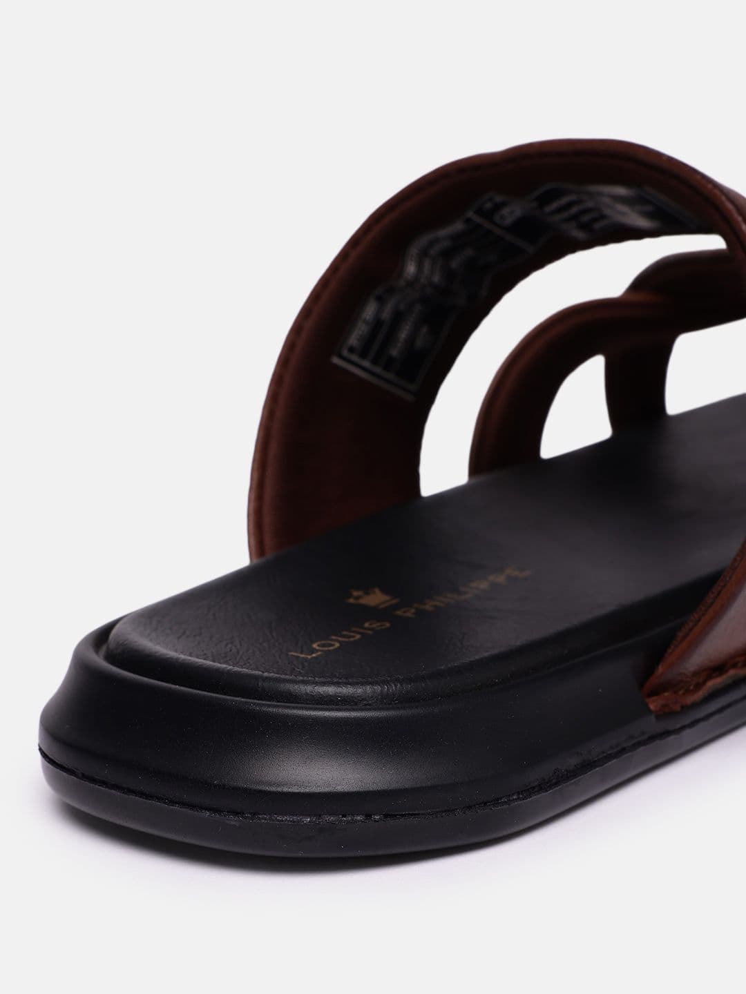 Louis Philippe Men Leather Slip-On Sandals thumbnail 5