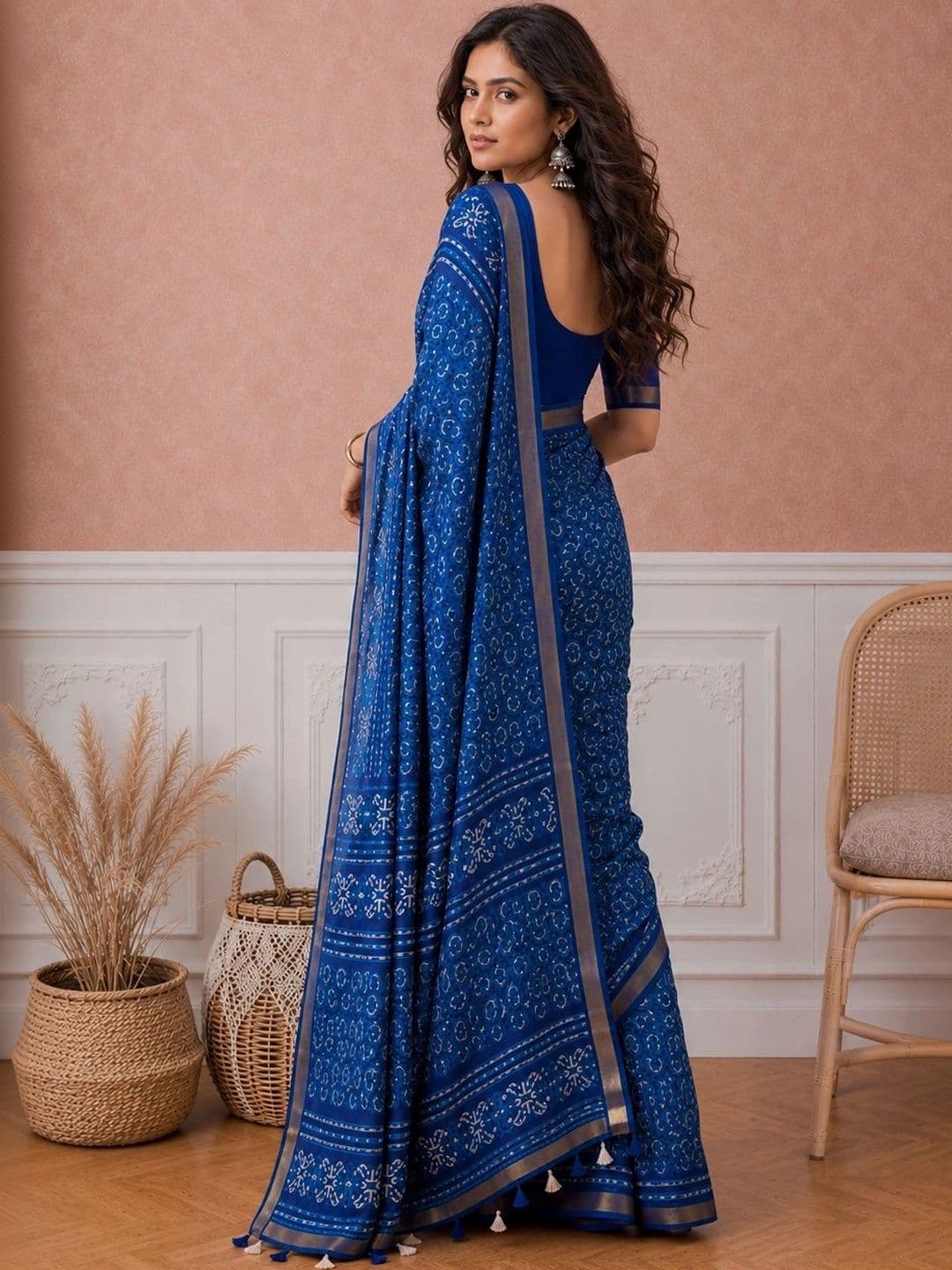 all about you Silk Cotton Designer Saree thumbnail 3