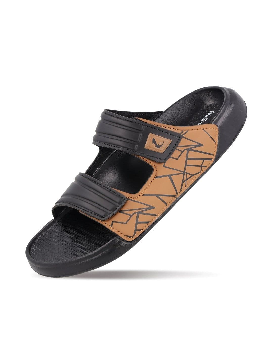 Walkaroo Men Black & Brown Comfort Sandals thumbnail 4
