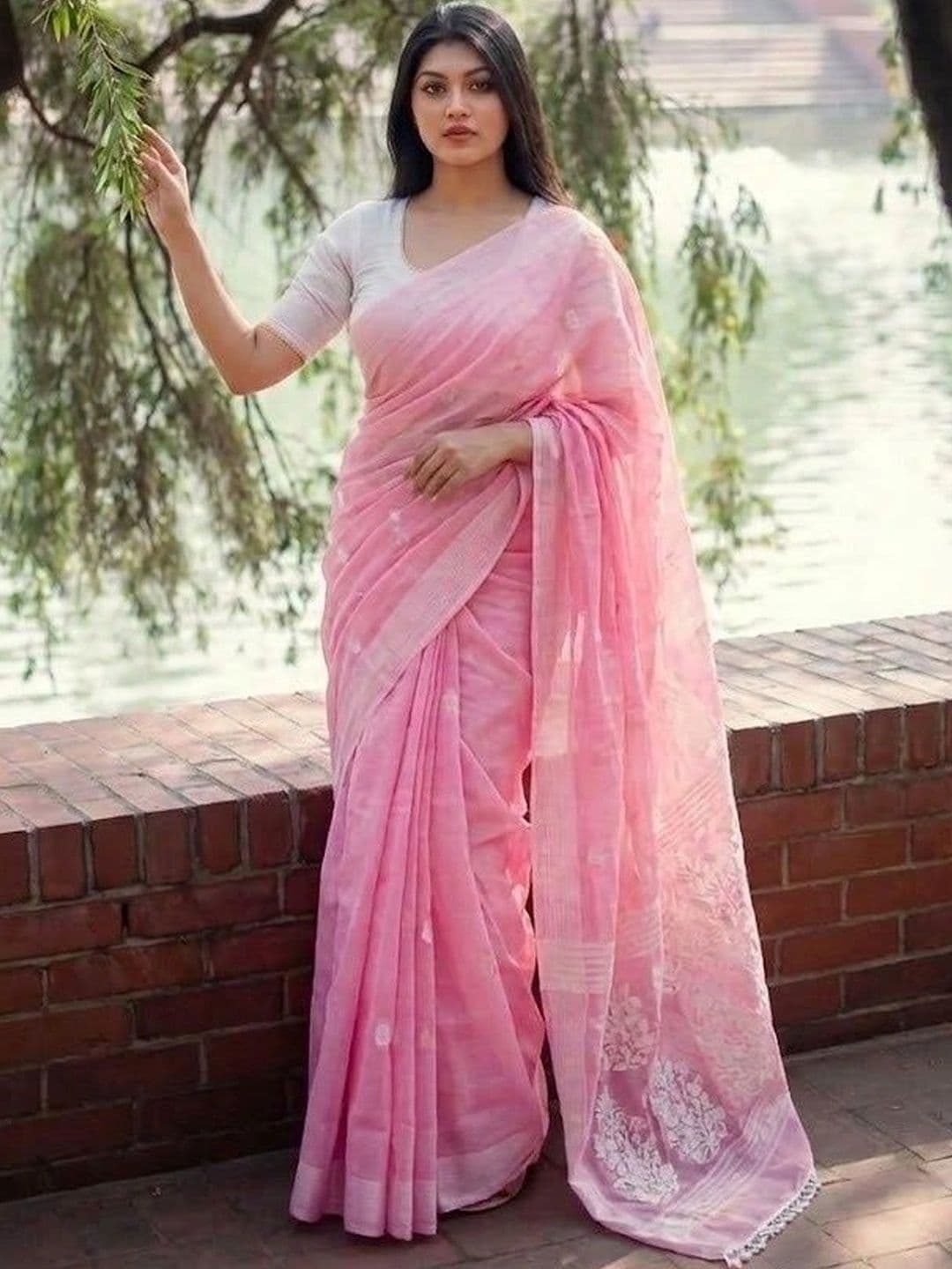 MITAL ENTERPRISE Embroidered Art Silk Saree - view 1