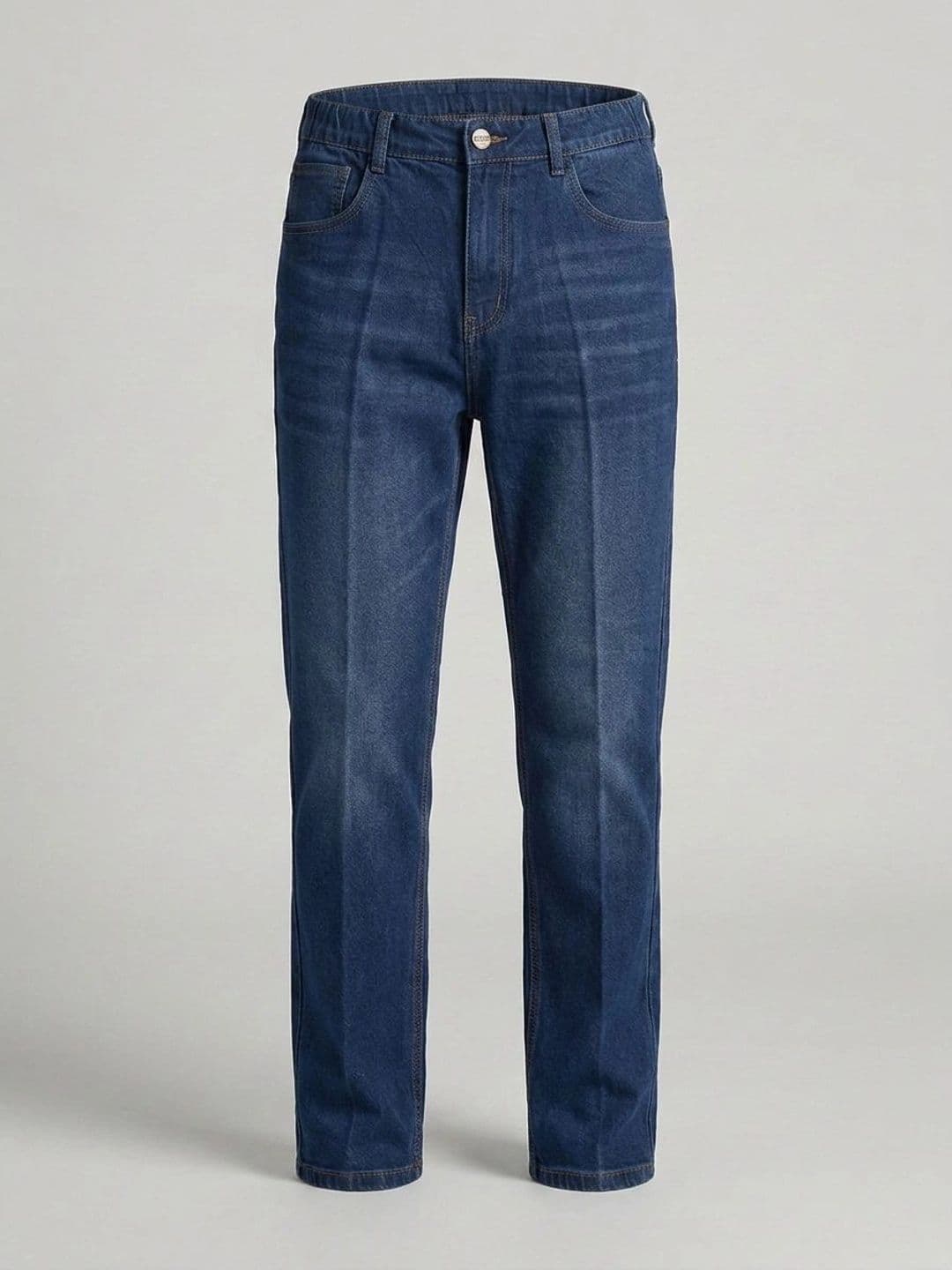 dolsia Men Straight Fit Mid-Rise Light Fade Stretchable Jeans thumbnail 5