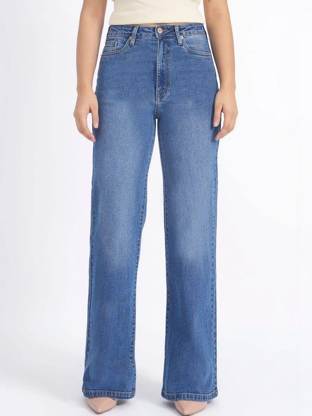 Defrost Jeans Women Wide Leg High-Rise Stretchable Jeans - view 1