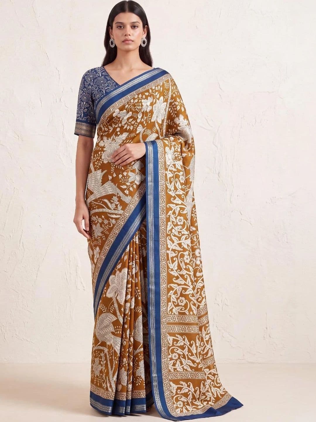 KRISHREE Embellished Silk Cotton Saree - view 1