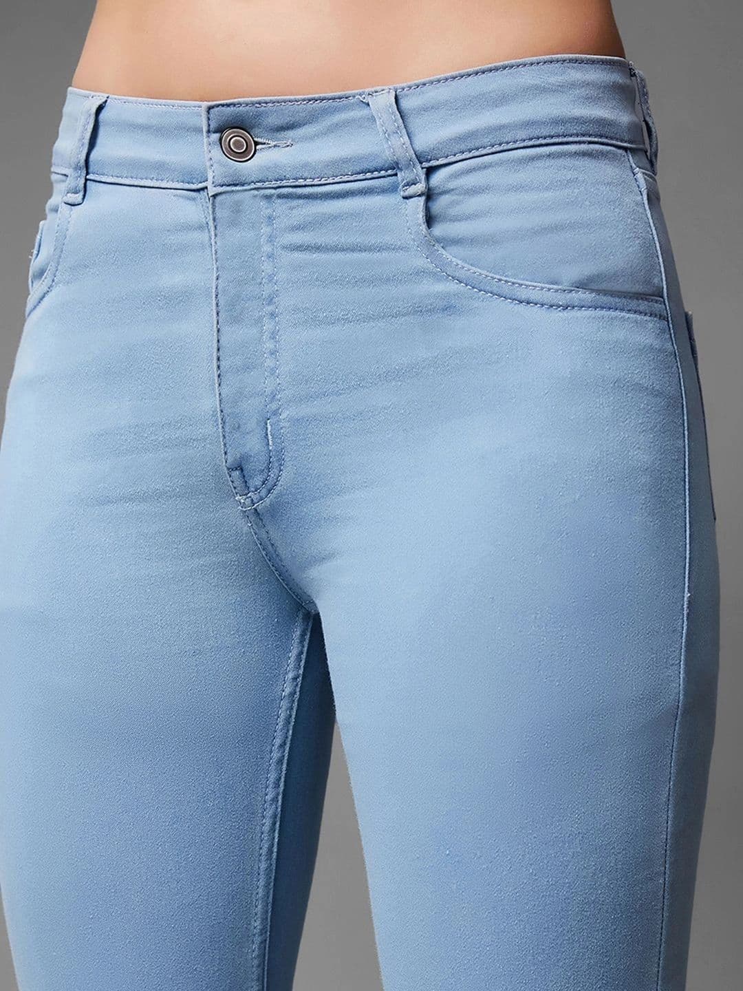 Mast & Harbour Women Bootcut High-Rise Low Distress Heavy Fade Cuffed Hem Stretchable Jeans thumbnail 4
