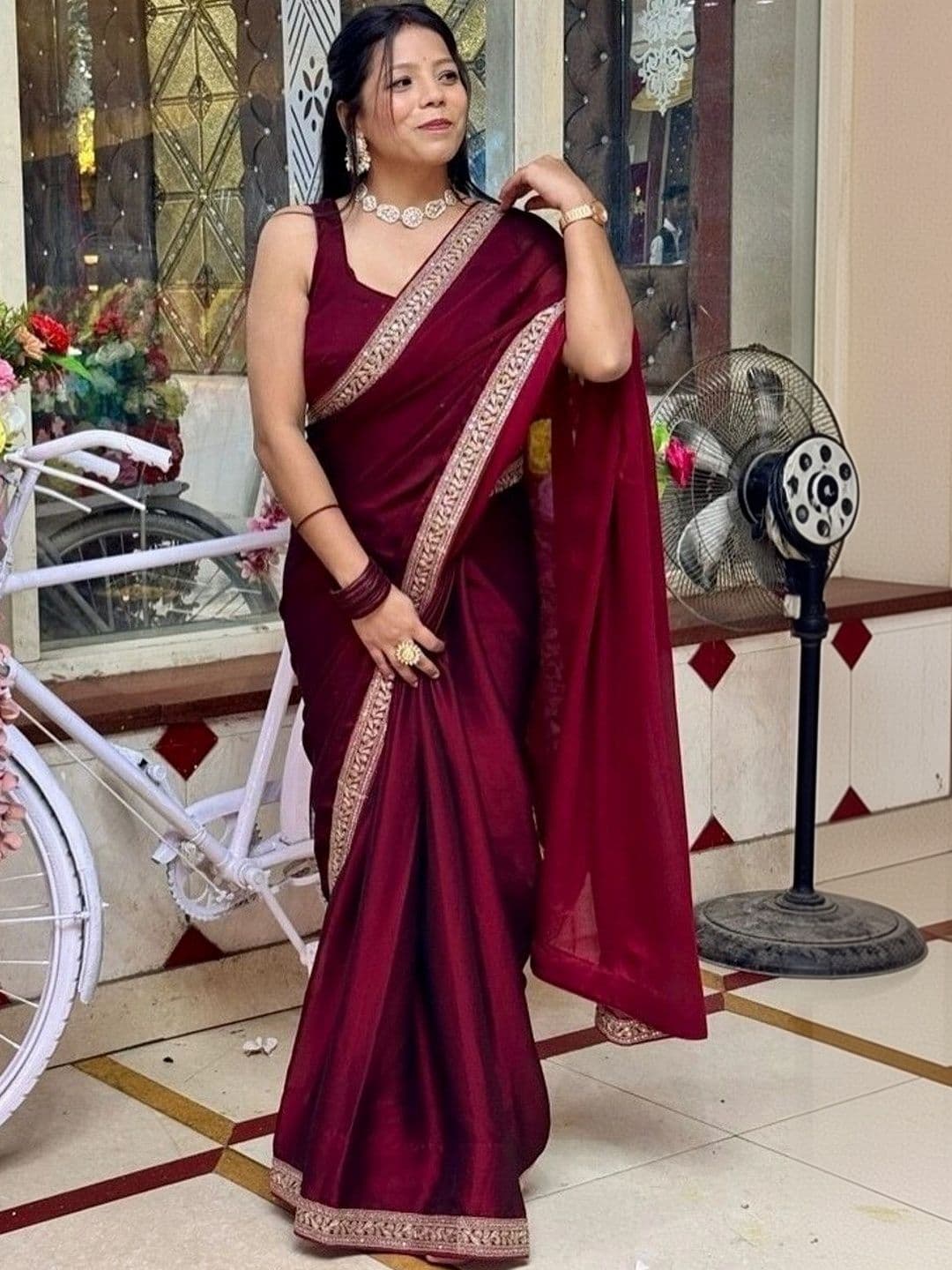 Mitera Embroidered Jute Silk Saree thumbnail 2
