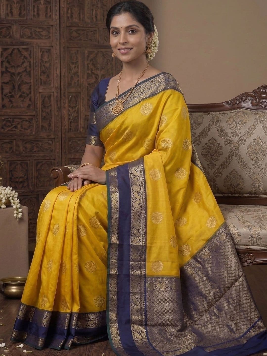 MITAL ENTERPRISE Zari Art Silk Saree thumbnail 7