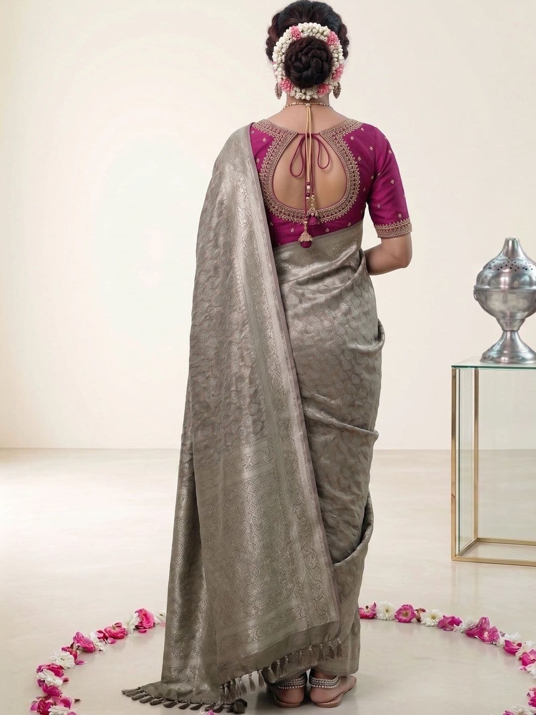 MITAL ENTERPRISE Woven Design Zari Art Silk Saree thumbnail 3