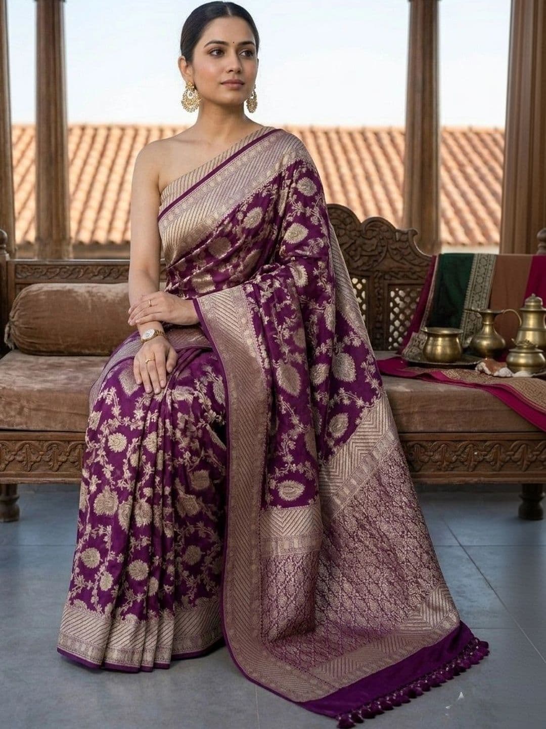 MITAL ENTERPRISE Woven Design Art Silk Saree thumbnail 3