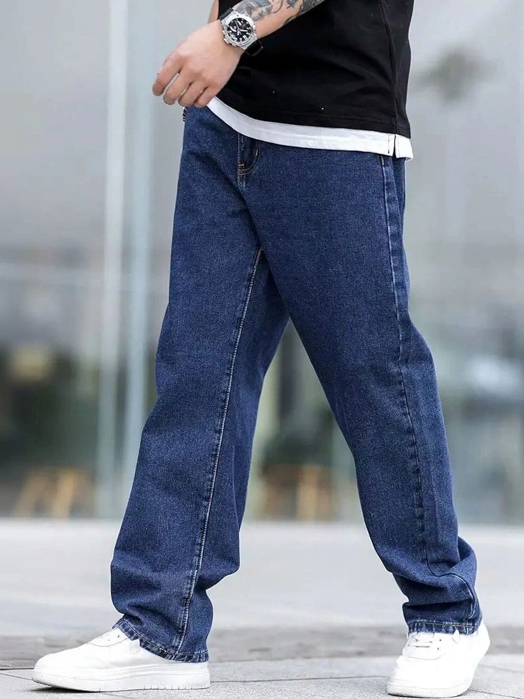 UNIFAV FASHION Men Boyfriend Fit Mid-Rise Jeans thumbnail 5