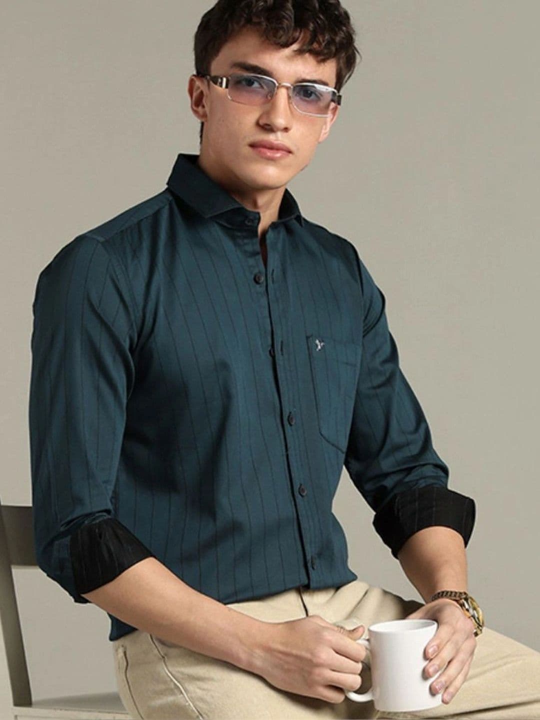 BLUEISLAND Men Comfort Striped Casual Shirt thumbnail 6