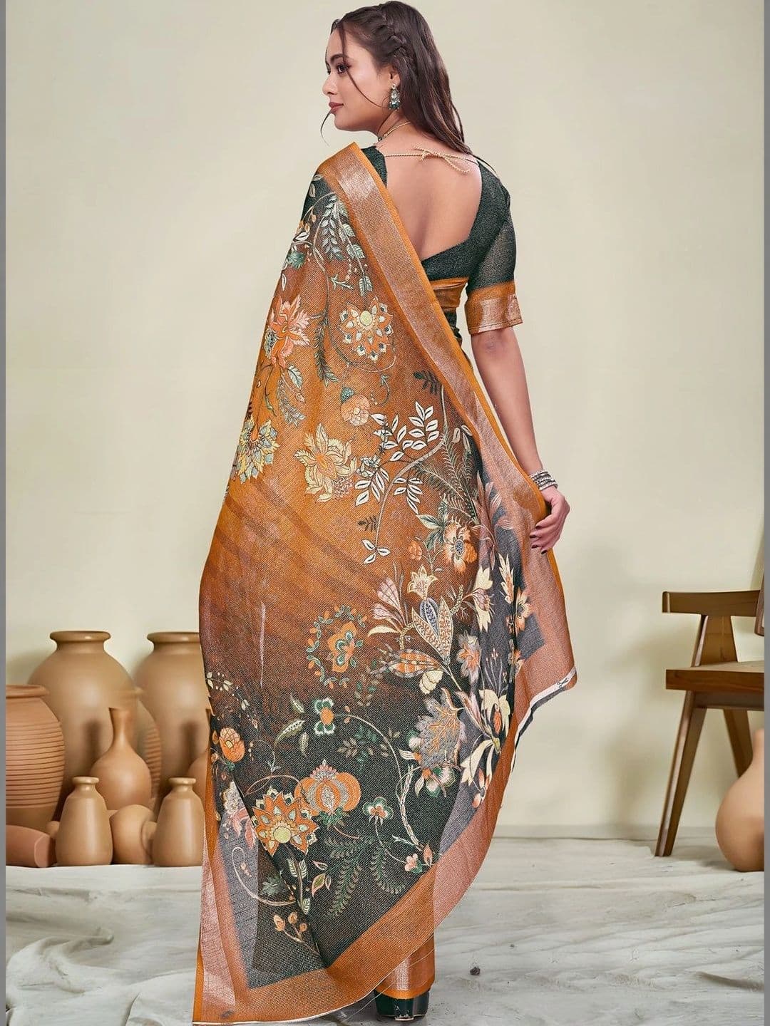 KALINI Floral Saree thumbnail 7