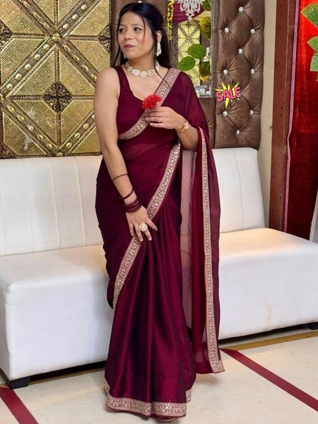 Mitera Embroidered Jute Silk Saree - view 1