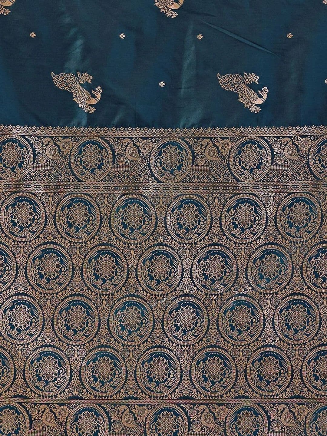 FABRINO Woven Design Zari Banarasi Saree thumbnail 5
