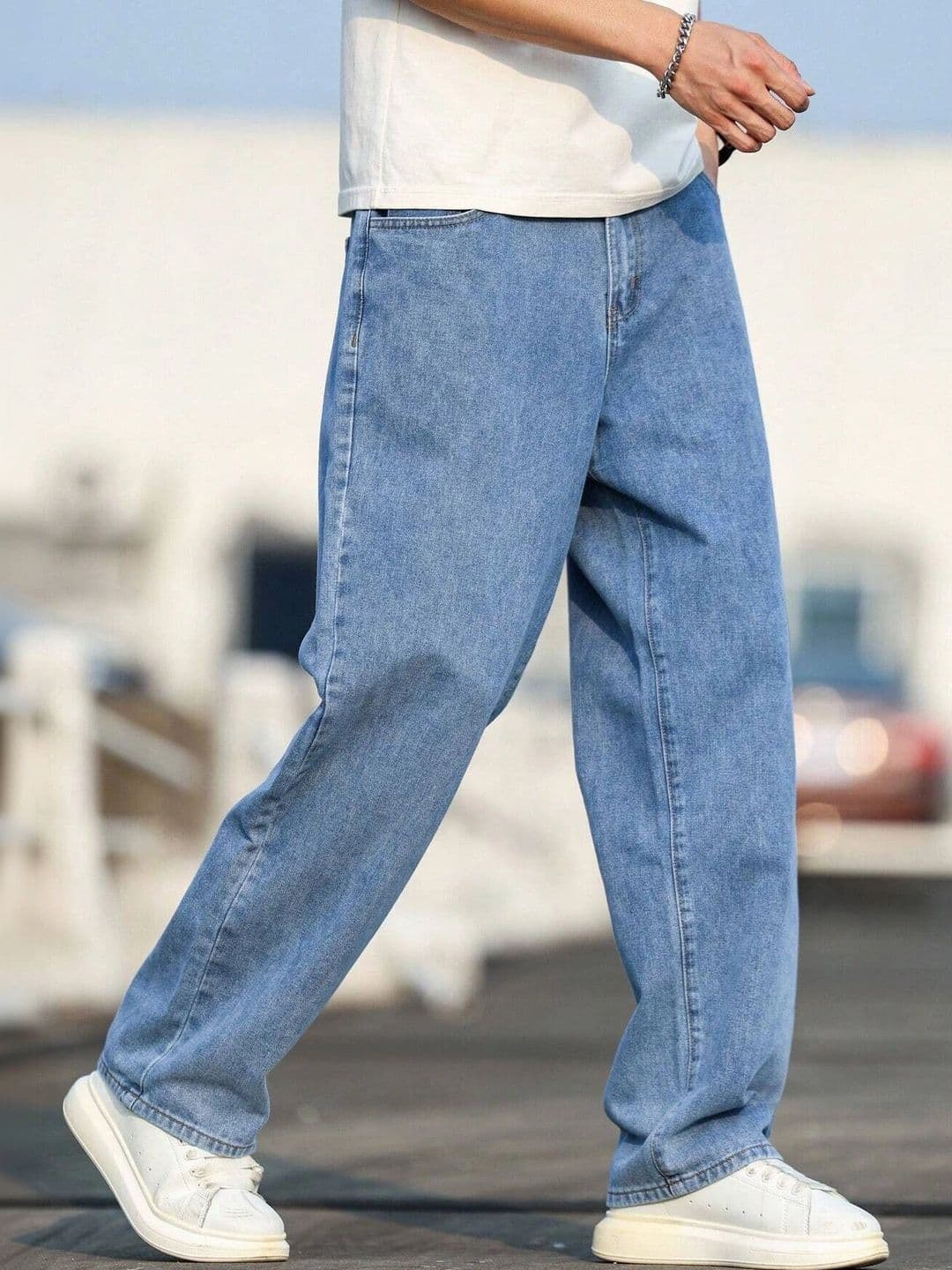 UNIFAV FASHION Men Boyfriend Fit Mid-Rise Jeans thumbnail 5