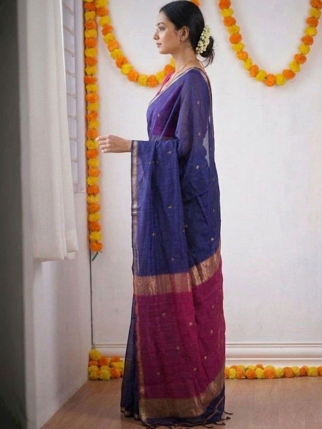 MITAL ENTERPRISE Zari Art Silk Saree thumbnail 4