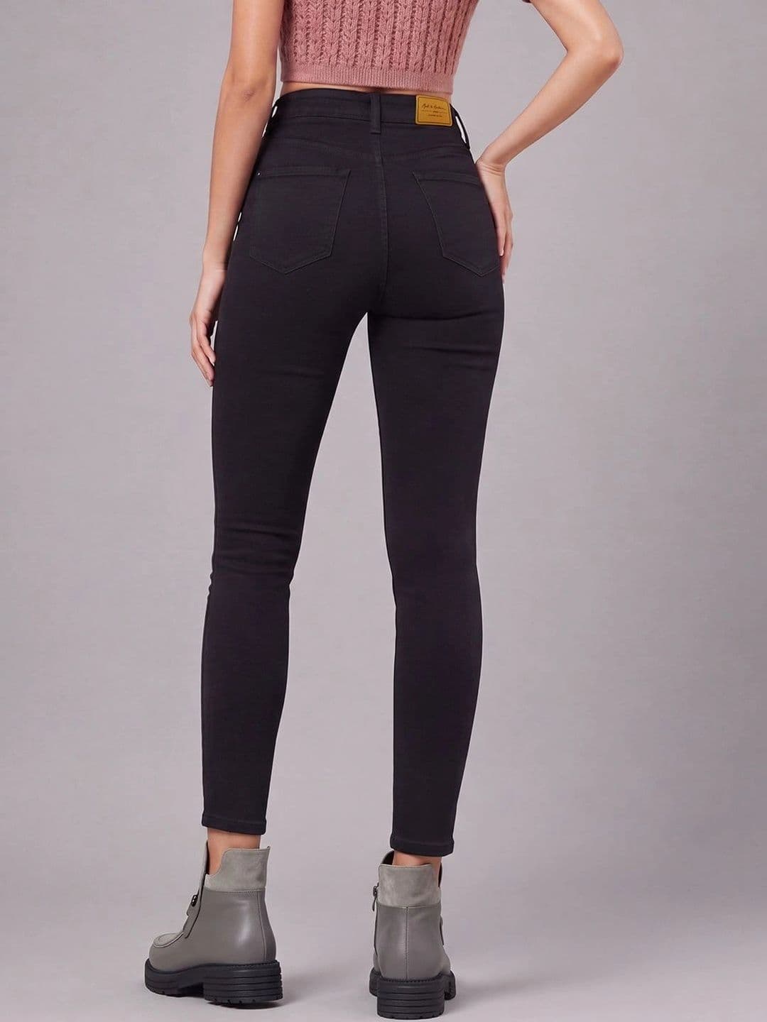 Mast & Harbour Women Skinny Fit High-Rise Heavy Fade Stretchable Jeans thumbnail 4