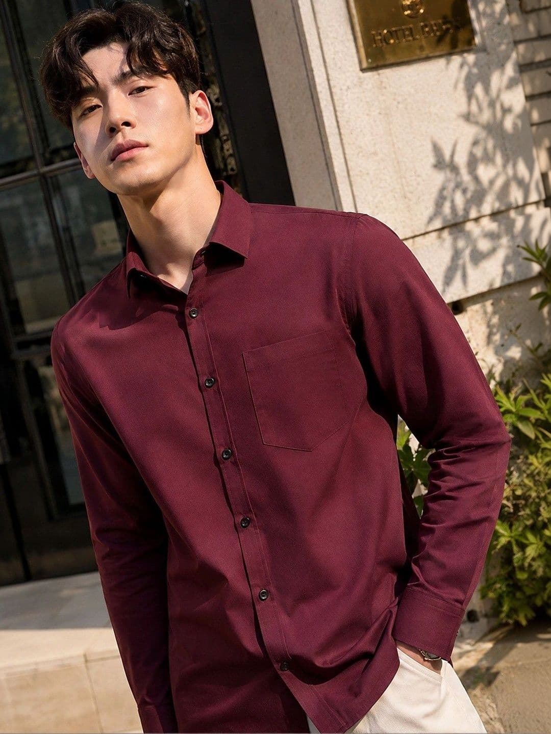 BAESD Men Premium Slim Fit Casual Shirt - view 1