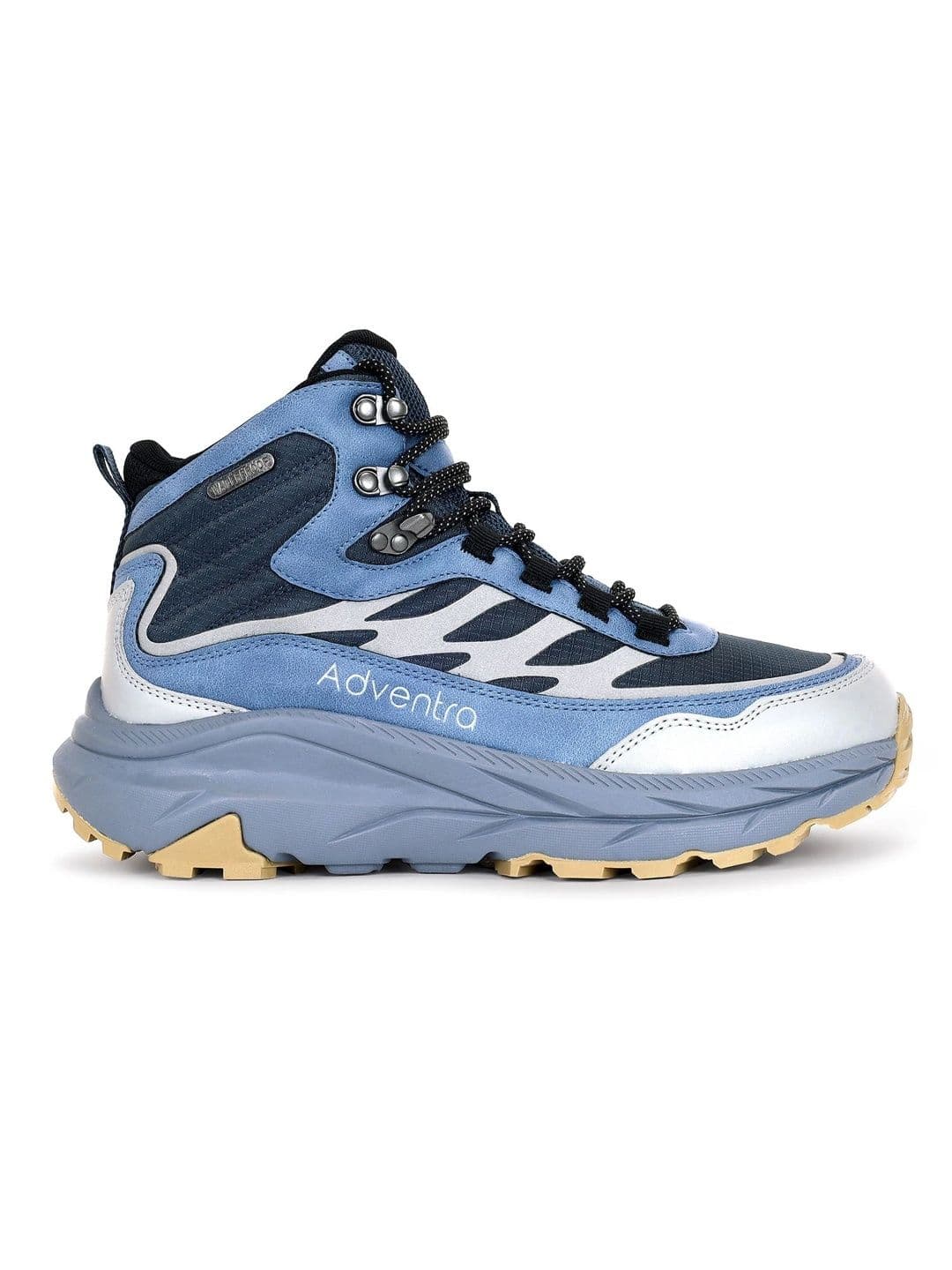 Adventra Sports Waterproof Mid Ankle Hiking Shoes with Anti-Skid Rubber Sole ET1112 Blue thumbnail 4
