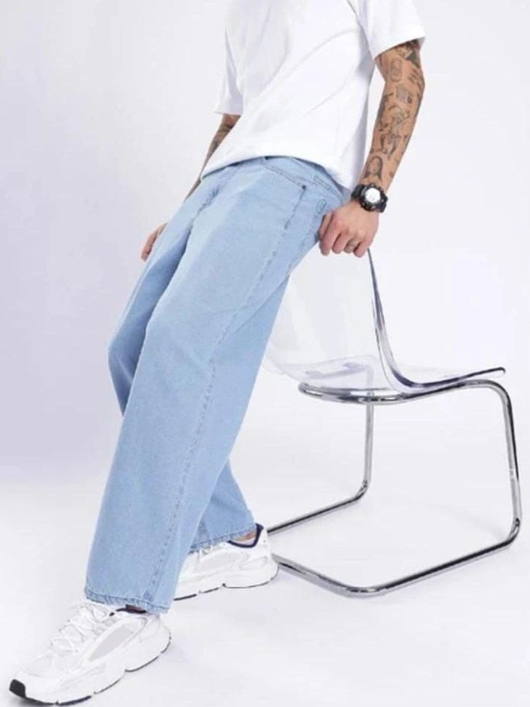 UNIFAV FASHION Men Straight Fit Mid-Rise Jeans thumbnail 2