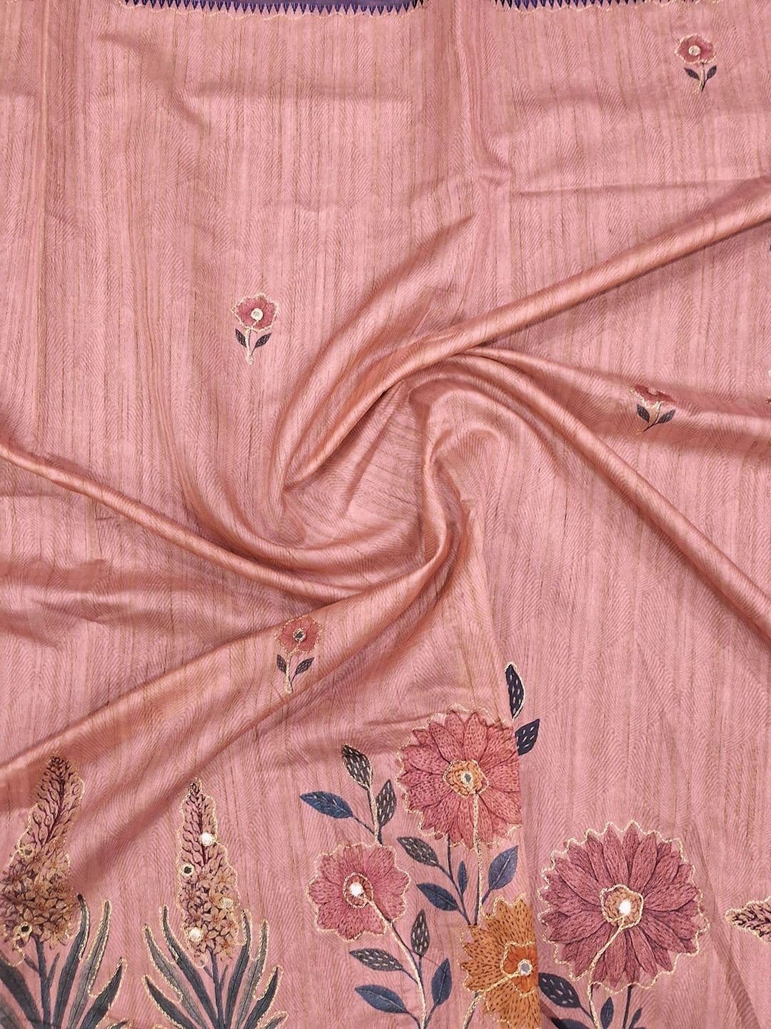 Mitera Floral Embroidered Saree thumbnail 2