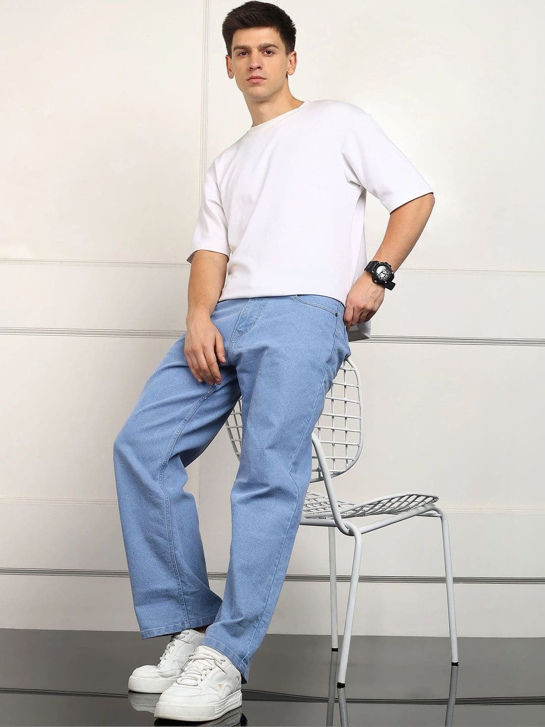 UNIFAV FASHION Men Boyfriend Fit Mid-Rise Denim Jeans thumbnail 3