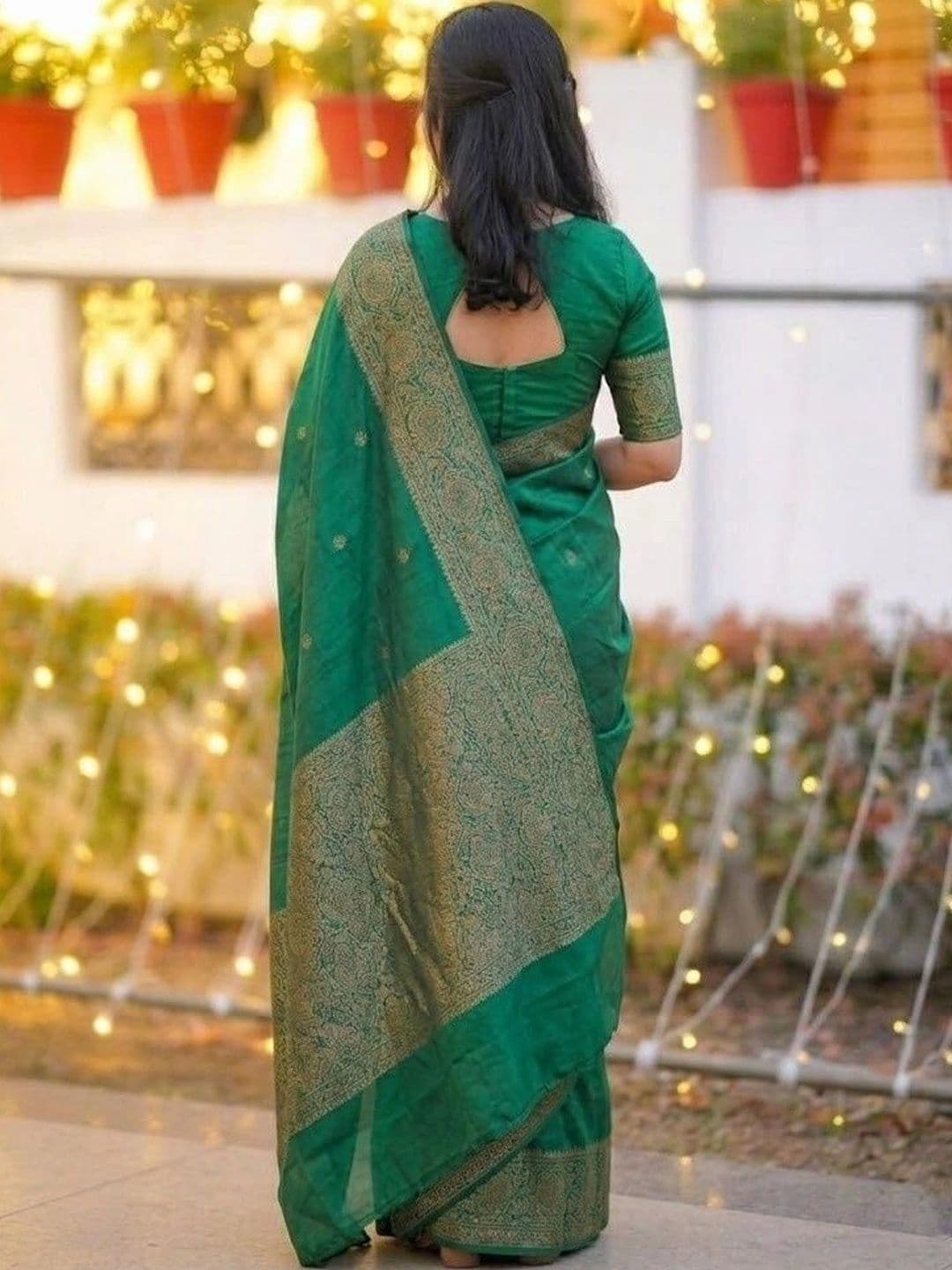 MITAL ENTERPRISE Woven Design Zari Art Silk Saree thumbnail 2