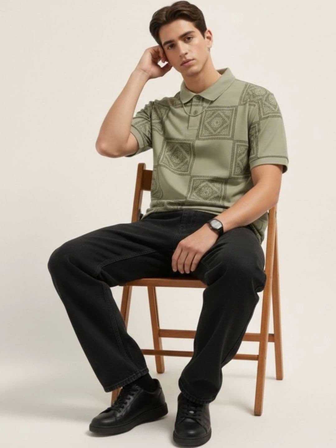 Kook N Keech Men Printed Polo Collar T-shirt - view 1