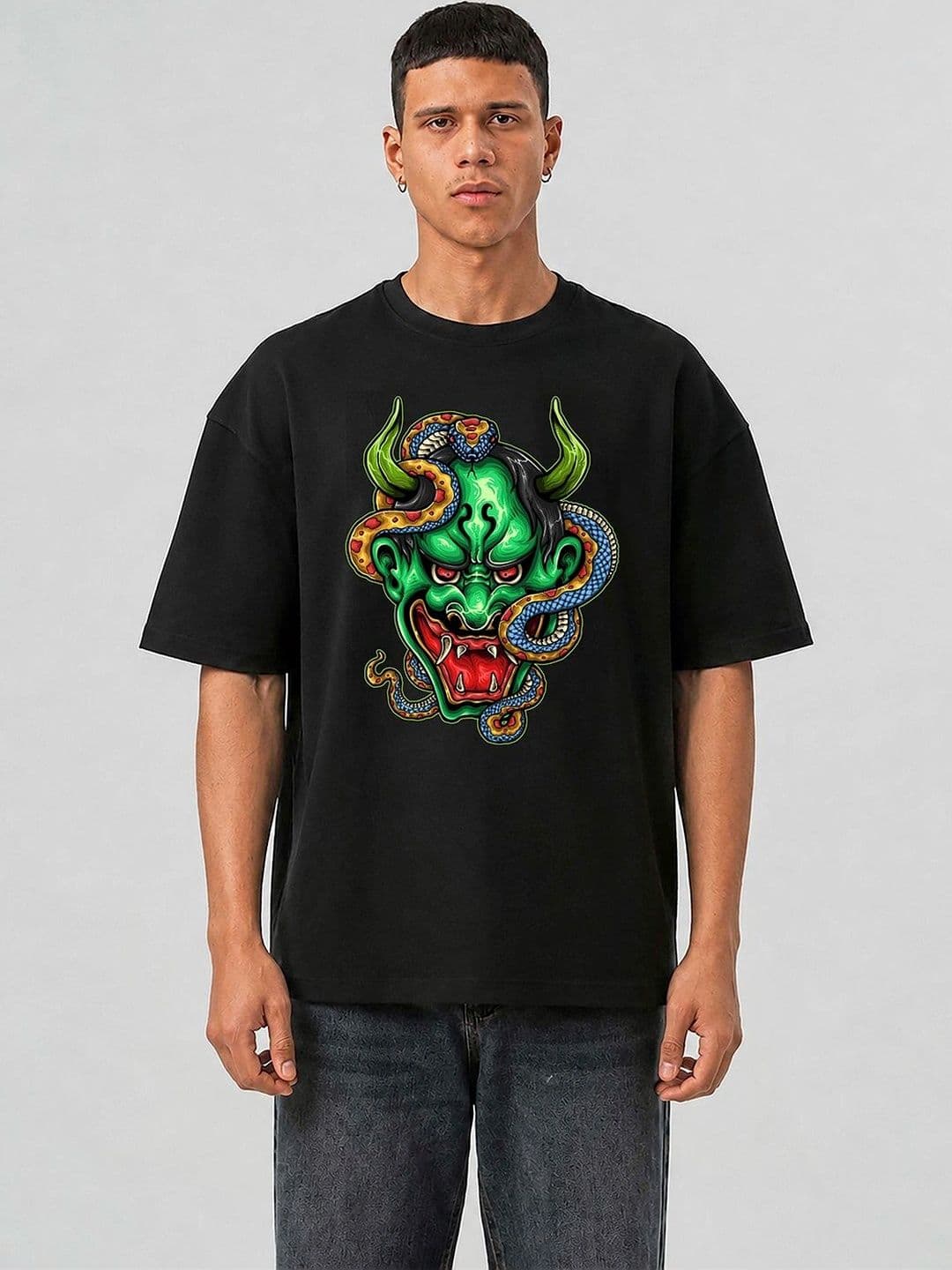 Mast & Harbour Men Printed Drop-Shoulder Sleeves T-shirt - view 1