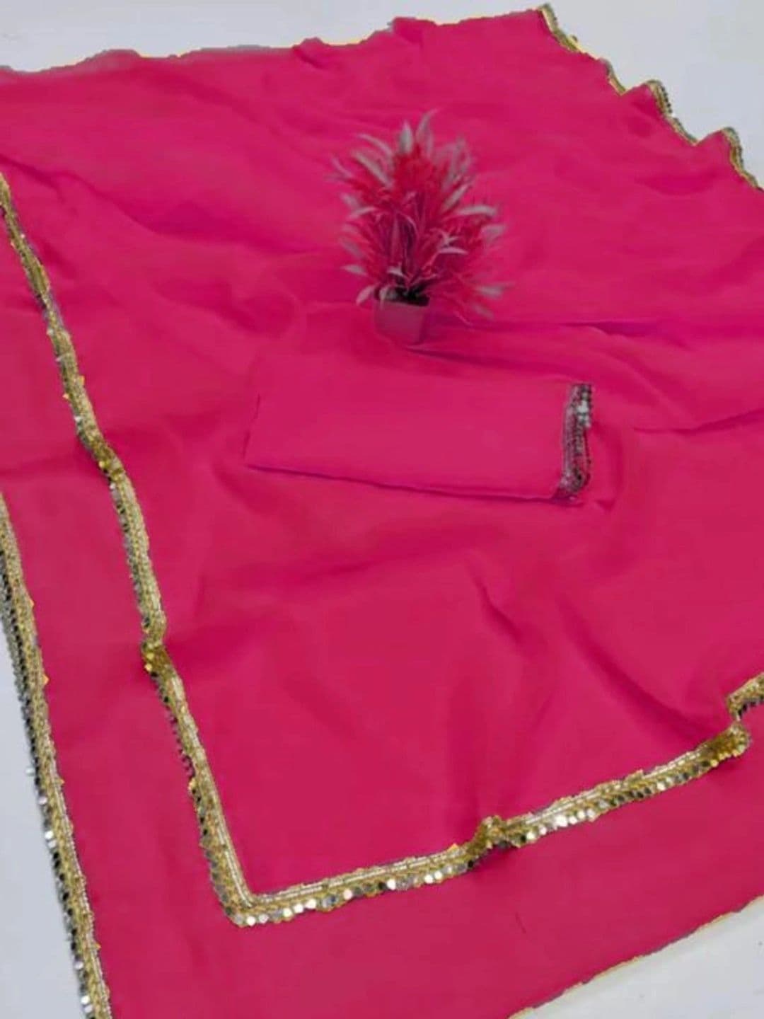 reeva fashion Mirror Work Saree thumbnail 3