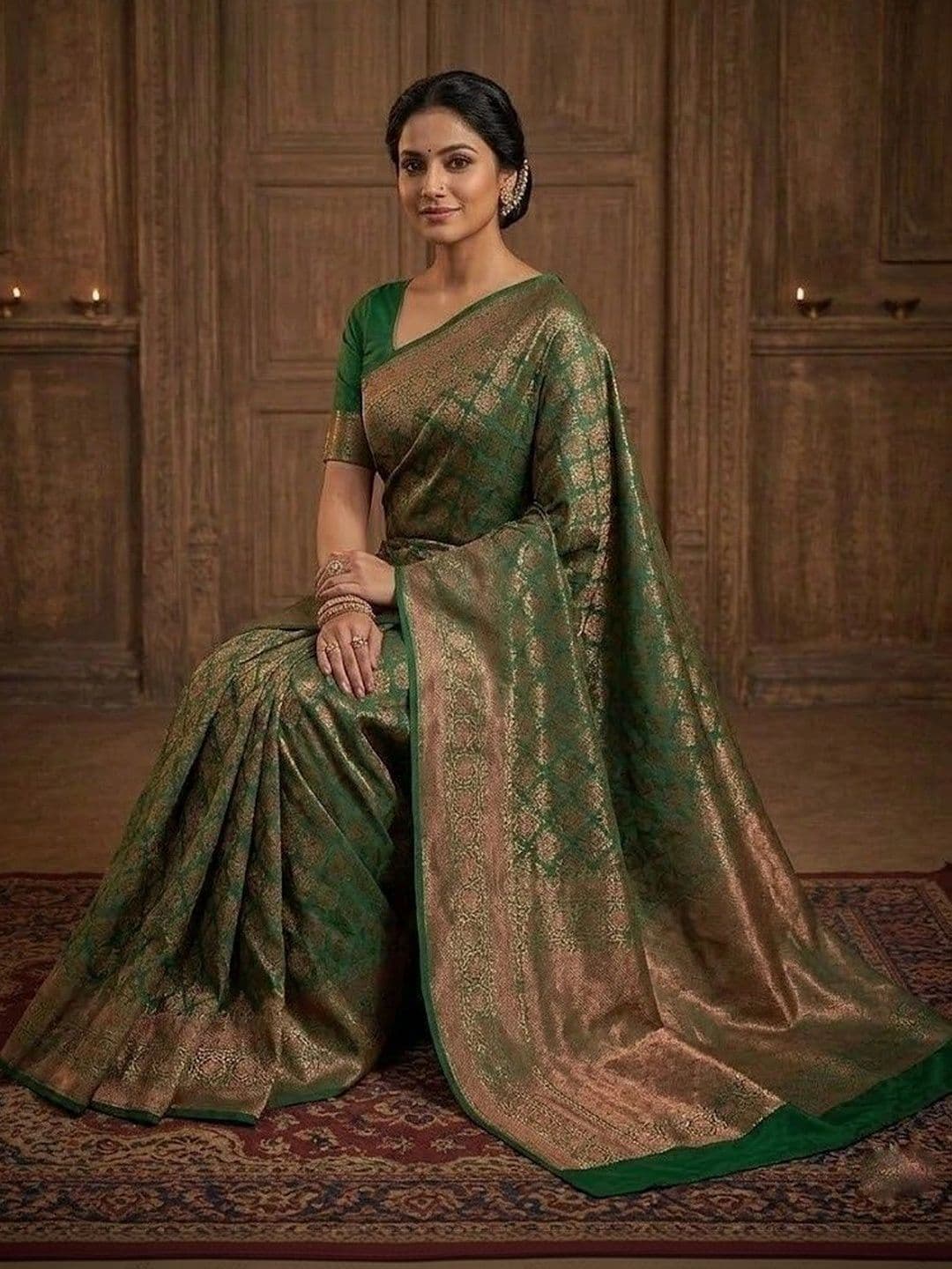 MITAL ENTERPRISE Woven Design Zari Art Silk Saree thumbnail 2
