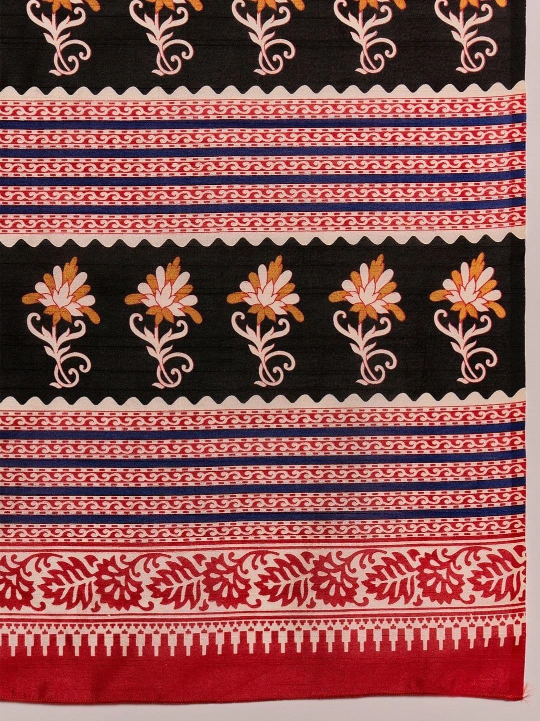 Anouk Floral Silk Blend Designer Dabu Saree thumbnail 5