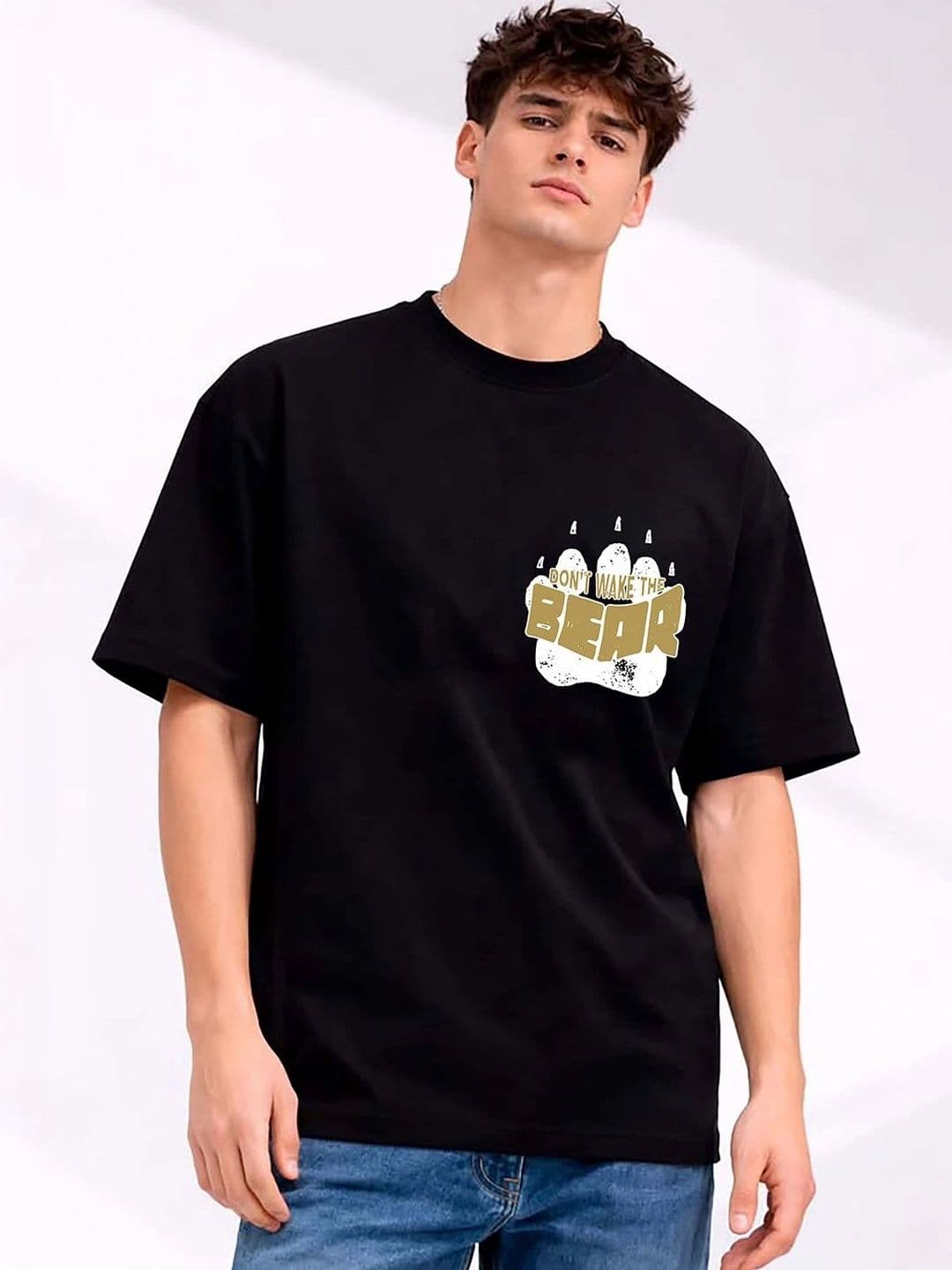 Mast & Harbour Men Printed Drop-Shoulder Sleeves T-shirt - view 1