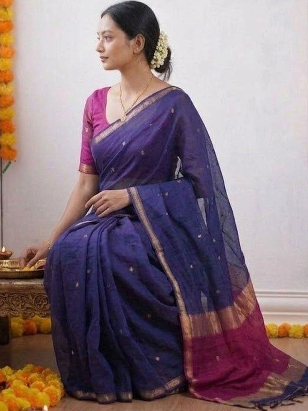 MITAL ENTERPRISE Zari Art Silk Saree thumbnail 3