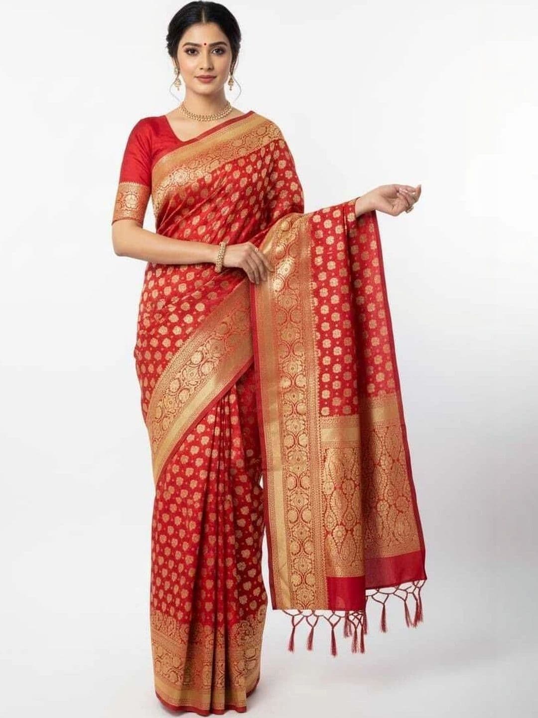AYATSILK Woven Design Zari Satin Saree - view 1