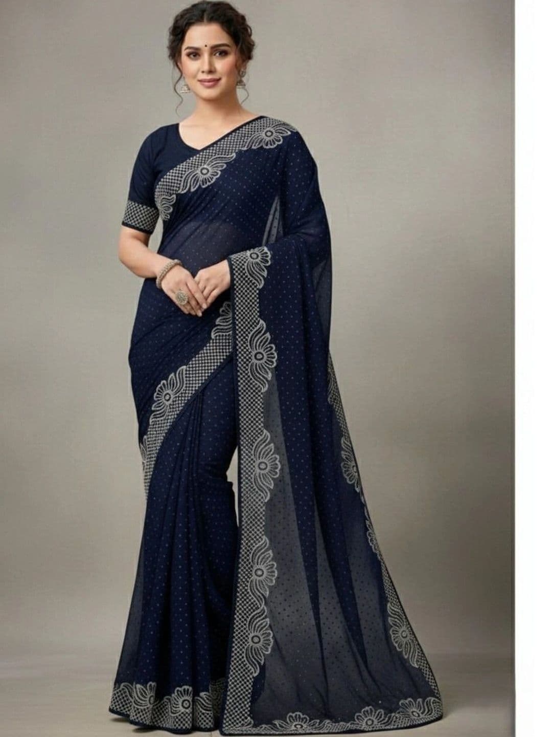 RENBRIZA Tissue Saree - view 1