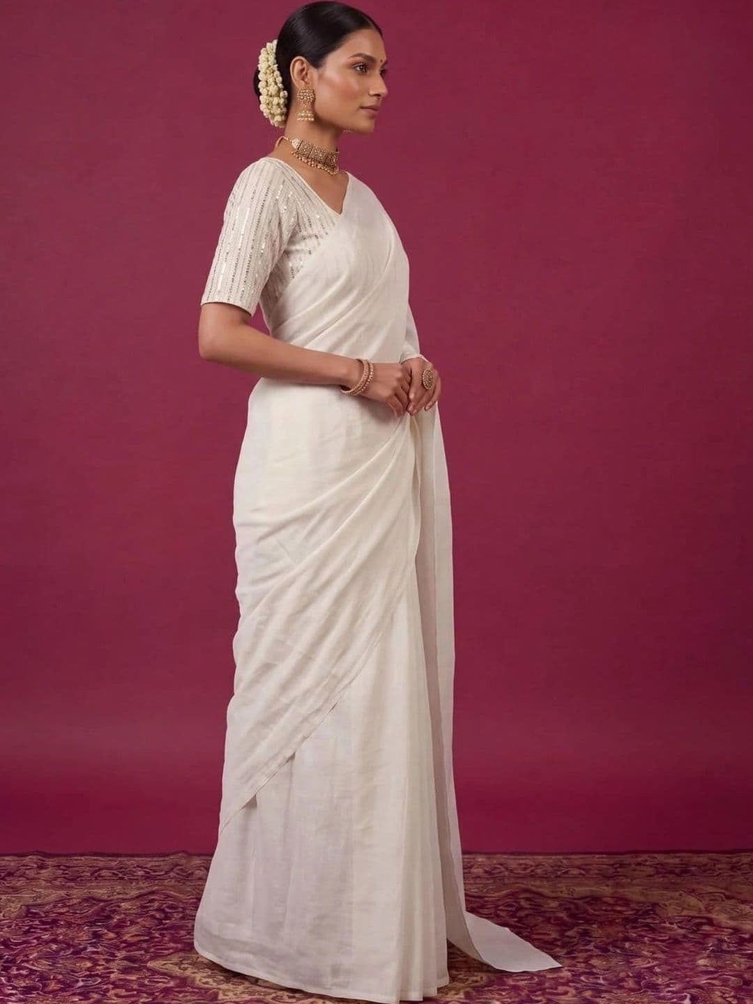 SAMANTHA Poly Georgette Saree thumbnail 6