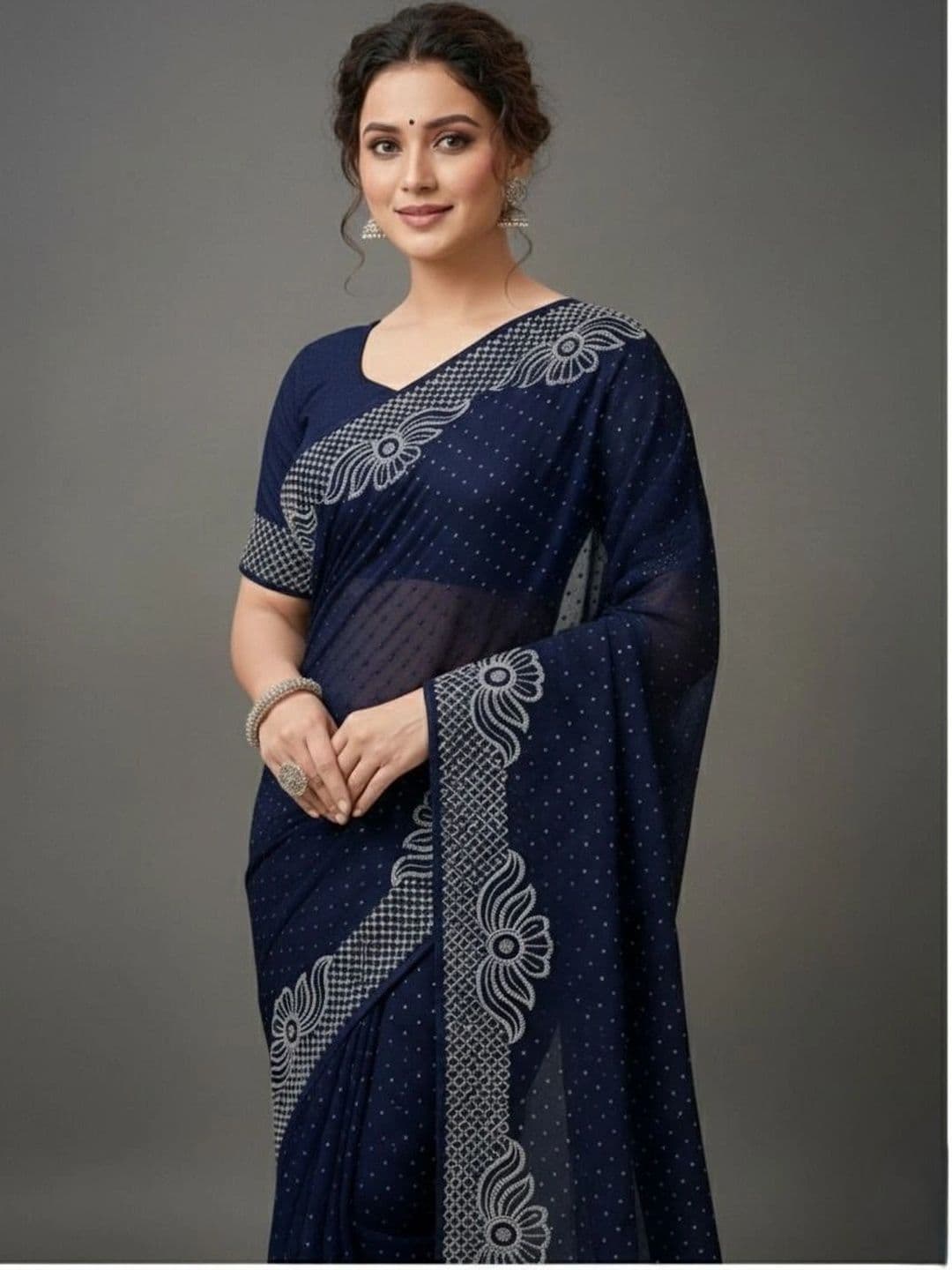 RENBRIZA Tissue Saree thumbnail 5