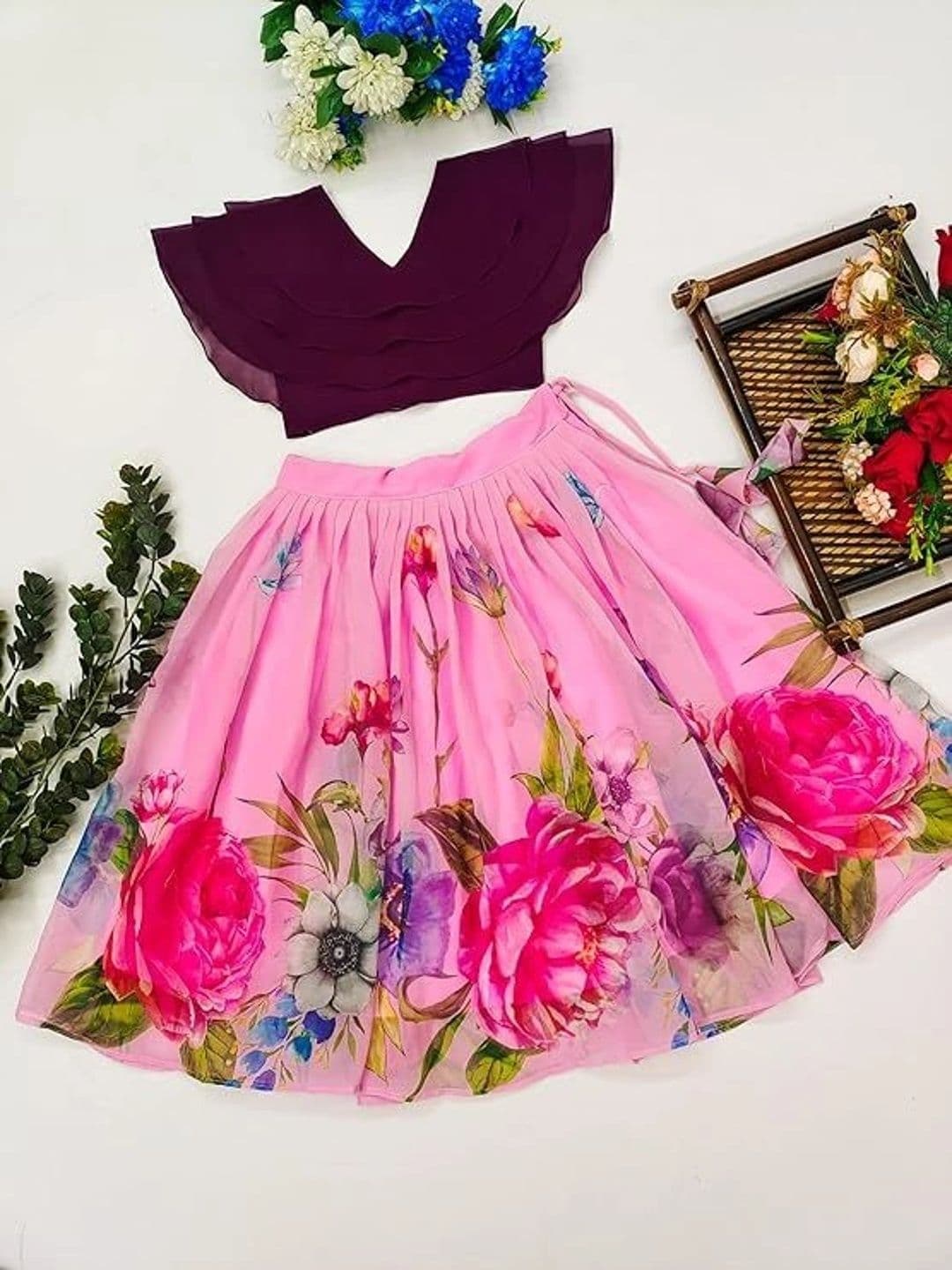 Sangria Girls Ready to Wear Lehenga & thumbnail 6