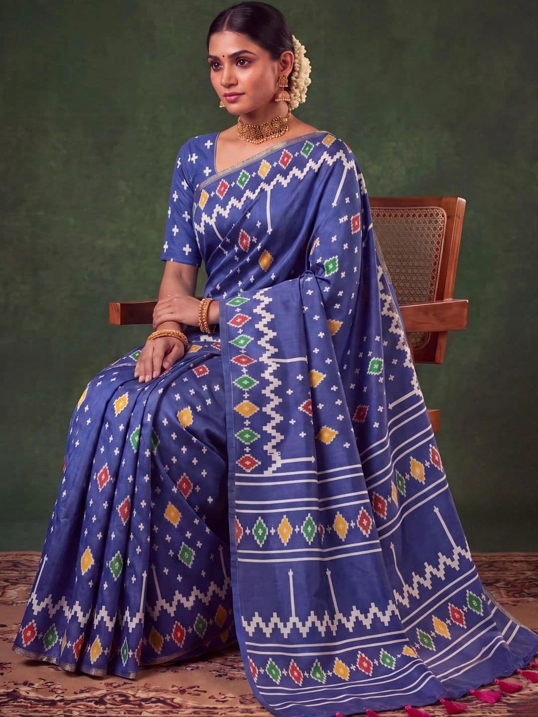 SAMANTHA Zari Silk Blend Saree thumbnail 4