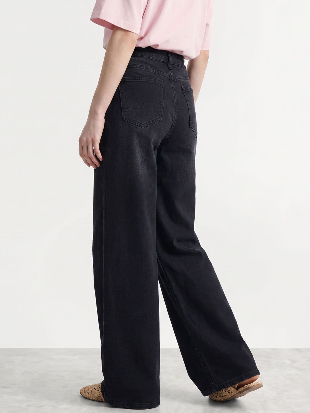 Mast & Harbour Women Wide Leg Fit Stretchable Jeans thumbnail 3