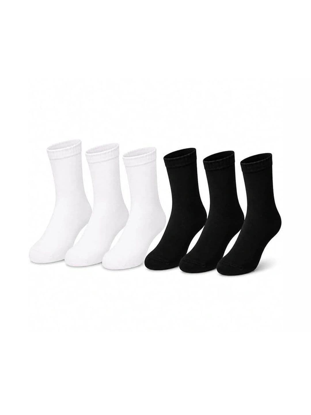 SOSHRE Unisex Pack of 6 Cotton Assorted Calf Length Socks - view 1
