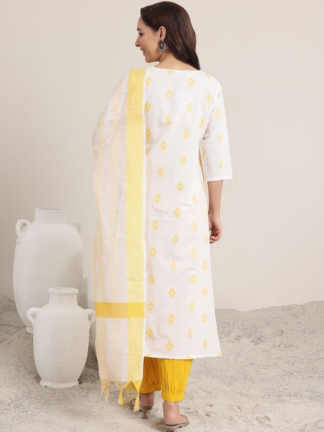 Libas Women Regular Mirror Work Kurta with Salwar & With Dupatta thumbnail 7