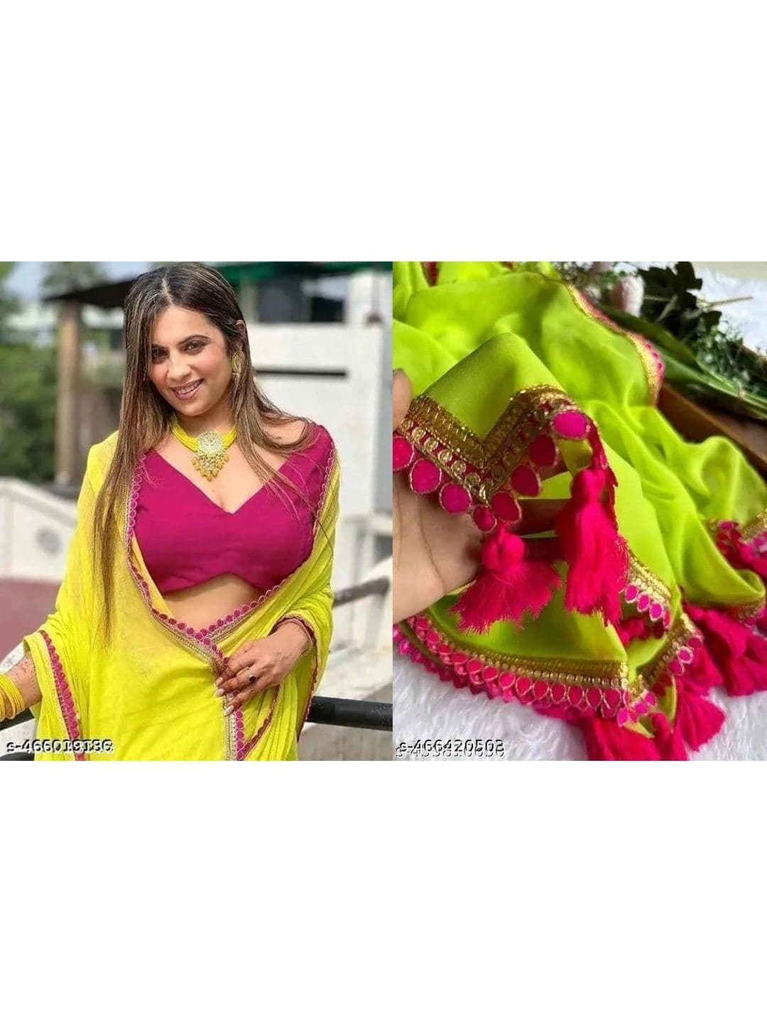 RENBRIZA Poly Georgette Saree thumbnail 3