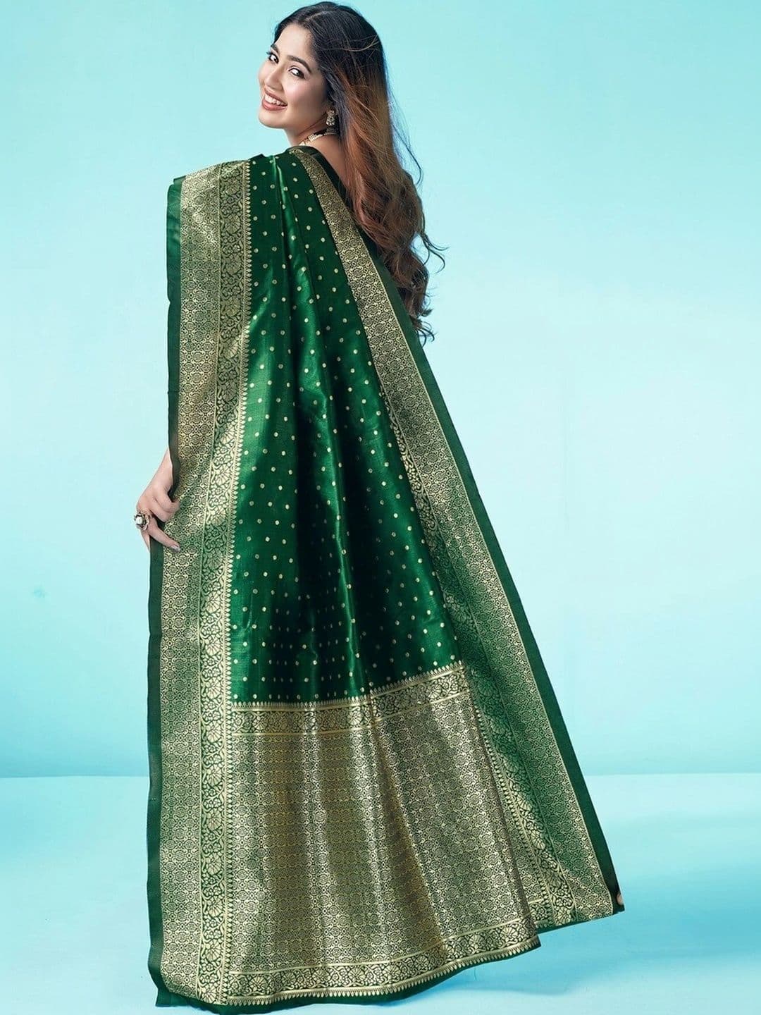 VS MALL Woven Design Zari Banarasi Saree thumbnail 3
