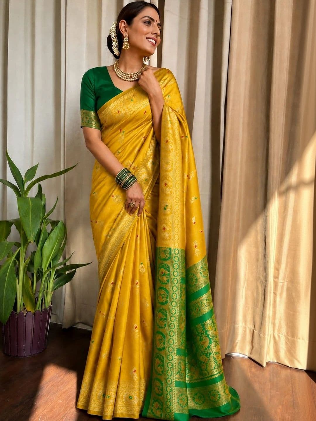 Moda Rapido Woven Design Zari Art Silk Designer Banarasi Saree - view 1