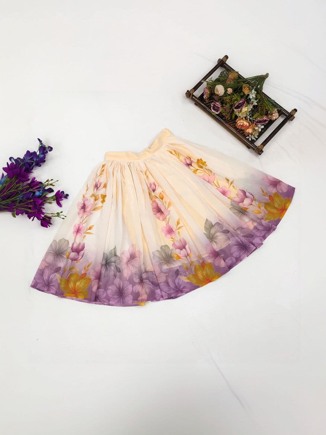 Sangria Girls Printed Ready to Wear Lehenga & thumbnail 5